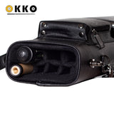 OKKO Billiard Hard Oval Deluxe Case Croco Black 3x5
