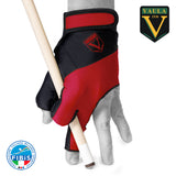 Vaula Pro Billiard Glove for Left Hand Red S