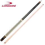Longoni Flames Leather Stripes Pool Cue w/S20 Shaft