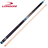 Longoni Galaxy Cyan Lizard Style Leather Pool Cue w/S2 Shaft