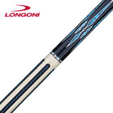 Longoni Black Mamba II Leather Strips Pool Cue Butt