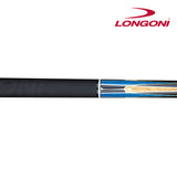 Longoni Galaxy Cyan Elk Style Leather Pool Cue w/S2 Shaft