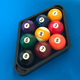 OKKO Deluxe Heavy-Duty Plastic 9 Pool Ball Diamond Rack