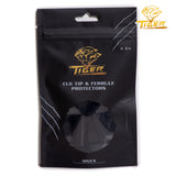 Tiger Cue Tip and Ferrule Protectors, 2-Pack, Onyx