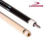 Longoni Black Mamba II Leather Strips Pool Cue w/S20 Shaft