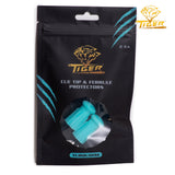 Tiger Cue Tip and Ferrule Protectors, 2-Pack, Tourquoise