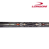 Longoni Nirvana 2 Nox Silver Pool Cue w/Luna Nera Shaft