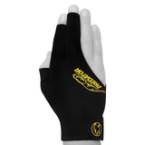 Predator Billiard Glove for Right Hand Black w/Yellow Logo L/XL