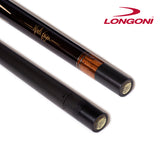 Longoni Flames Leather Pool Cue w/Luna Nera Shaft