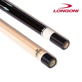 Longoni Black Mamba II Leather Strips Pool Cue w/S20 Shaft