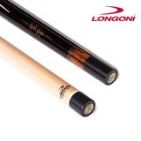 Longoni Flames Leather Stripes Pool Cue w/S2 Shaft