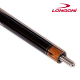Longoni Flames Leather Pool Cue Butt