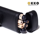 OKKO Billiard Hard Deluxe Oval Case Croco Black 2x4
