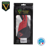 Vaula Pro Billiard Glove for Left Hand Red S