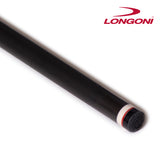 Longoni Black Mamba II Leather Strips Pool Cue w/Luna Nera Shaft