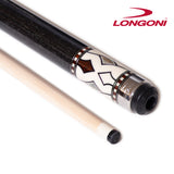 Longoni Nirvana 2 Nox Silver Pool Cue w/S20 Shaft