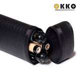OKKO Billiard Hard Deluxe Oval Case Croco Black 2x2