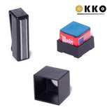 OKKO Plastic Magnetic Billiard Chalk Holder Black w/Chalk