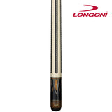 Longoni Flames Leather Stripes Pool Cue Butt