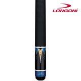 Longoni Galaxy Cyan Elk Style Leather Pool Cue w/S30 Shaft
