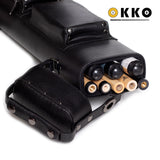 OKKO Billiard Hard Oval Deluxe Case Croco Black 3x5