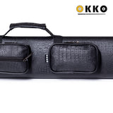 OKKO Billiard Hard Deluxe Oval Case Croco Black 2x4