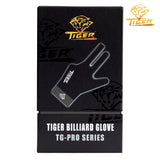 Tiger Pro Billiard Glove for Left Hand Black L