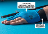 McDermott Billiard Glove for Right Hand Blue M