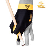 Tiger Pro Billiard Glove for Left Hand Gold M