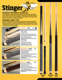 McDermott Stinger NG01W Break/Jump Pool Cue FREE Hard Case