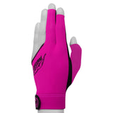 Predator Billiard Glove for Left Hand Pink w/Black Logo S/M