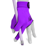 Predator Billiard Glove for Left Hand Purple w/Black Logo L/XL