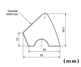 Artemis Intercontinental No.37 Carom Table Rail Rubber 305 cm, Set of 3