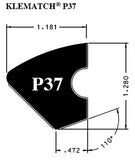 Klematch P37 Carom Table Rail Rubber 302 cm, Set of 3