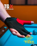 Tiger-X Pro Billiard Glove for Left Hand Red S
