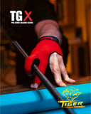 Tiger-X Pro Billiard Glove for Left Hand Red S