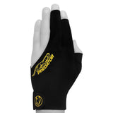 Predator Billiard Glove for Left Hand Black w/Yellow Logo S/M