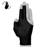 Billiard Quality Glove Open Fingers Black