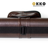 OKKO Billiard Hard Deluxe Oval Case Dark Brown 1x1
