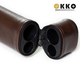 OKKO Billiard Hard Deluxe Oval Case Dark Brown 1x1