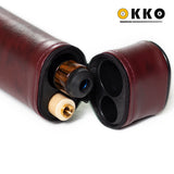 OKKO Billiard Hard Deluxe Oval Case Burgundy 1x1
