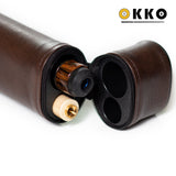 OKKO Billiard Hard Deluxe Oval Case Dark Brown 1x1