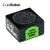 Cue Cube Tip Tool 2 in 1 Dime Radius (.353") Black