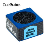 Cue Cube Tip Tool 2 in 1 Nickel Radius (.418") Blue
