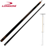 Longoni Niels Feijen Flames Pool Cue w/Luna Nera Shaft