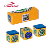 Longoni NIR Super Professional Billiard Chalk Blue 3 pcs