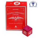 National Tournament Billiard Chalk Burgundy 12 pcs
