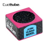Cue Cube Tip Tool 2 in 1 Nickel Radius (.418") Pink