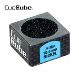 Cue Cube Tip Tool 2 in 1 Nickel Radius (.418") Silver