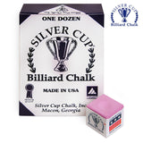 Silver Cup Billiard Chalk Pink 12 pcs